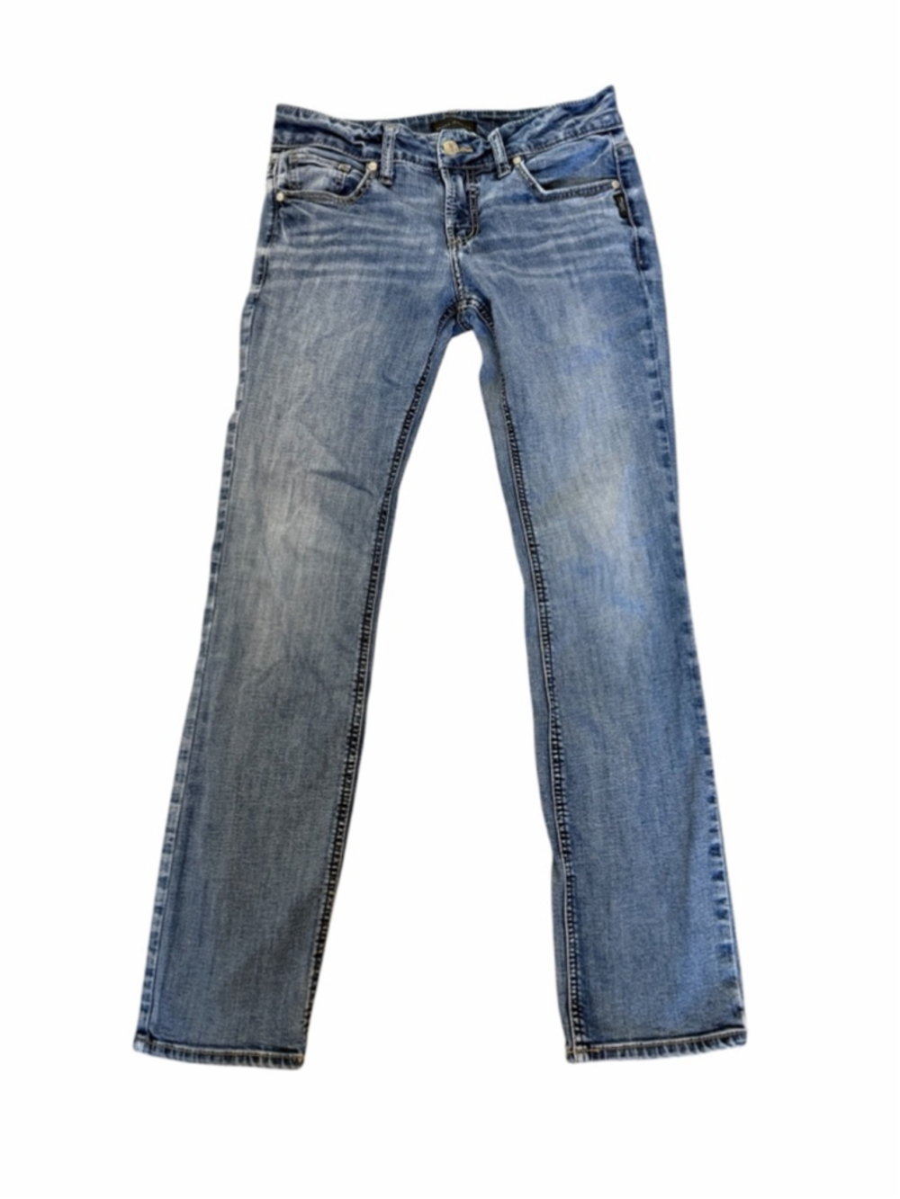 Silver Jeans Co Medium Wash Straight Leg Stretch Denim Jeans Women’s 29 - Picture 2 of 12